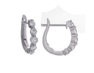 14K White Gold Hoop Earrings