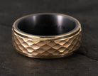 Comfort Fit Gents Wedding Ring in 14K Yellow Gold and Tantalum