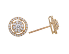 1/2ct. t.w. Diamond Cluster Earrings in 14K Yellow Gold