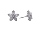 1ct. t.w. Diamond Flower Stud Earrings in 14K White Gold