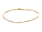 7.5" Bar and Bead Station Chain Bracelet in 14K Yellow Gold