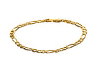 8" Figaro Bracelet in 14K Yellow Gold