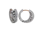 1/5ct. t.w. Diamond Hoop Earrings in 10K Yellow Gold and Sterling Silver