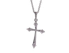 .06ct. t.w. Diamond Cross Pendant in 10K White Gold