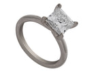 3ct. Princess Cut Newborn Lab Created Solitaire Engagement Ring in 14K White Gold