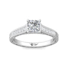 1/2ct. t.w. Princess Cut Diamond Engagement Ring in 14K White Gold