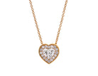 1/2ct. Newborn Lab Created Diamond Heart Pendant in 14K Yellow Gold