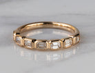 3/4ct. t.w. Emerald Cut Diamond Anniversary Bezel Ring in 14K Yellow Gold