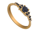 1/2ct. t.w. Black and White Diamond Promise Ring in 10K Yellow Gold