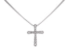 1/10ct. t.w. Diamond Cross Pendant in Sterling Silver