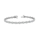 7 1/3ct. t.w. Round Cut Newborn Lab Created Diamond Tennis Bracelet in 14K White Gold