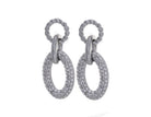 1/10ct. t.w. Diamond Oval Link Earrings in Sterling Silver