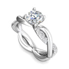 1/3ct. t.w. Round Cut Diamond Engagement Ring in 14K White Gold