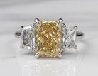 5 5/8ct. t.w. Yellow Radiant Cut Newborn Lab Created Diamond Engagement Ring in 14K White Gold