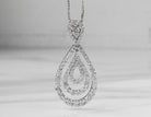 1 5/8ct. t.w. Diamond Drop Pendant in 14K White Gold