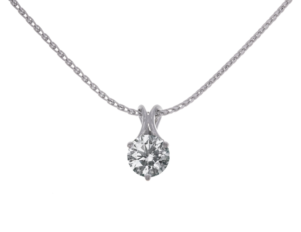 2/5ct. Newborn Lab Created Diamond Pendant in 14K White Gold