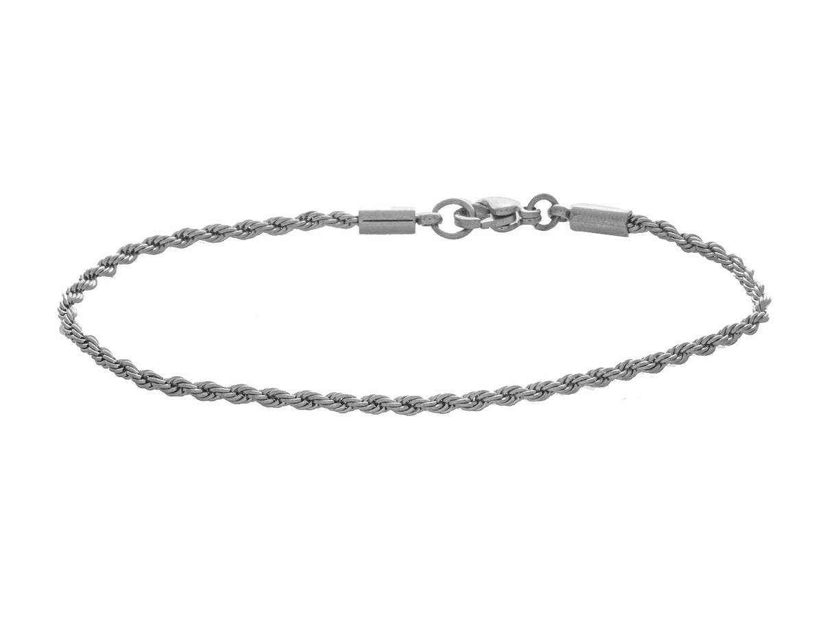 7" Stainless Steel Rope Chain Bracelet