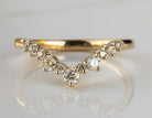 1/3ct. t.w. Curved Diamond Anniversary Ring in 14K Yellow Gold