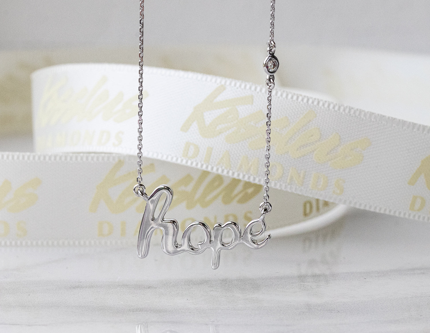 03ct. Diamond Hope Necklace in 10K Yellow Gold – Kesslers Diamonds