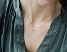 1/4ct. t.w. Diamond Cross Pendant in 10K Yellow Gold