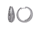 1/14ct. t.w. Diamond Hoop Earrings in Sterling Silver