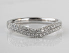 1/4ct. t.w. Curved Diamond Wedding Ring in 14K White Gold