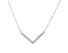 1/6ct. t.w. Newborn Lab Created Diamond Chevron Pendant in Sterling Silver