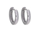 Mini Hoop Huggie Earrings in Sterling Silver