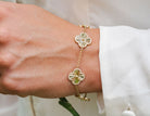 3/4ct. t.w. Diamond Clover Bracelet in 14K Yellow Gold