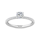1/8ct. t.w. Round Cut Diamond Engagement Ring in 14K White Gold