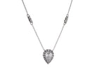1ct. t.w. Pear Shape Newborn Lab Created Diamond Station Pendant in 14K White Gold