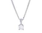 1/3ct. Solitaire Diamond Pendant in 14K White Gold