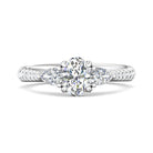 1/8ct. t.w. Oval Cut Diamond Engagement Ring in 14K White Gold