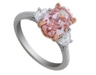 3 5/8ct. t.w. Pink Oval Cut Newborn Lab Created Engagement Ring in 14K White and Rose Gold