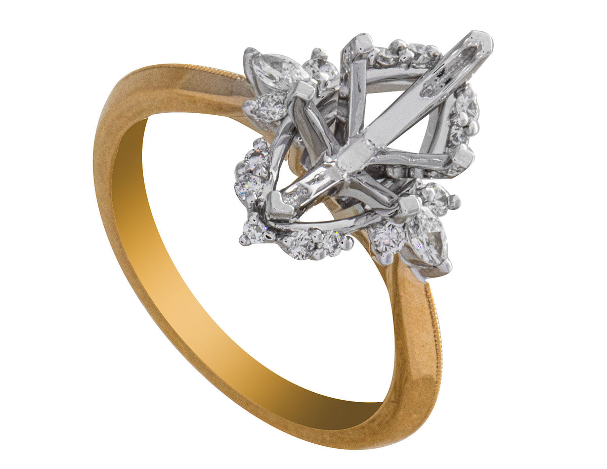 1/4ct. t.w. Diamond Engagement Ring in 14K Yellow and White Gold