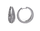 1/14ct. t.w. Diamond Hoop Earrings in Sterling Silver