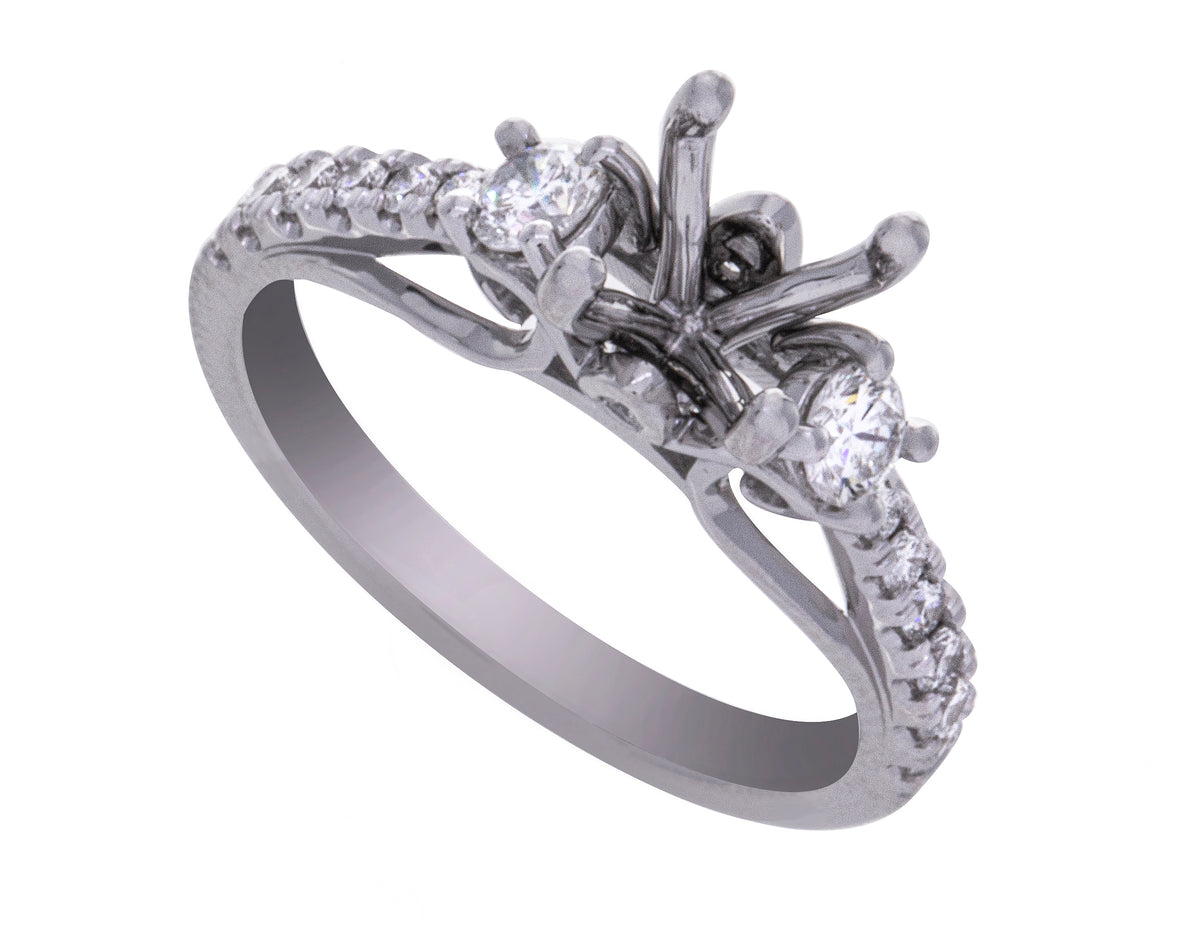 1/2ct. t.w. Diamond Engagement Ring in 14K White Gold