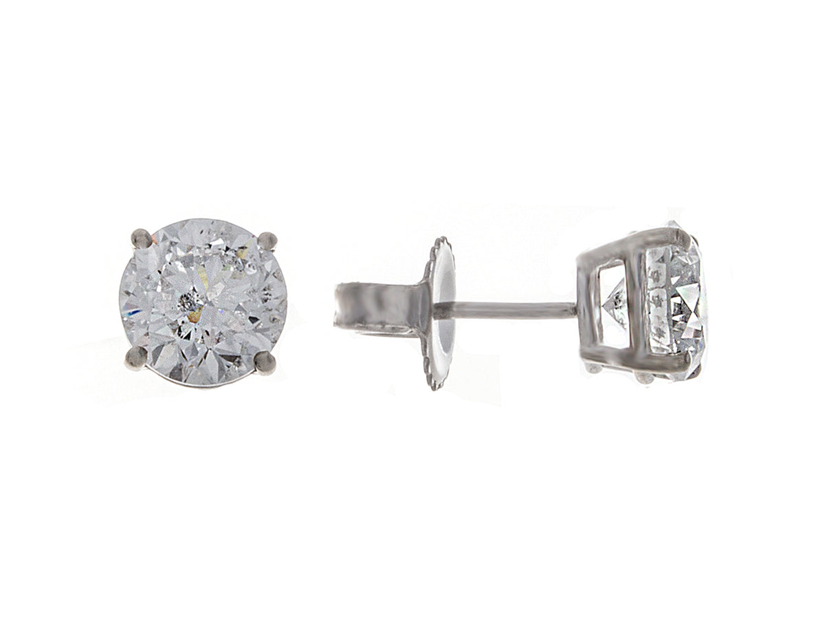 2 1/2ct. t.w. Diamond Stud Earrings in 14K White Gold