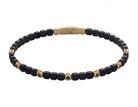 1/4ct. t.w. Black Diamond Bangle Bracelet in Titanium and 14K Yellow Gold