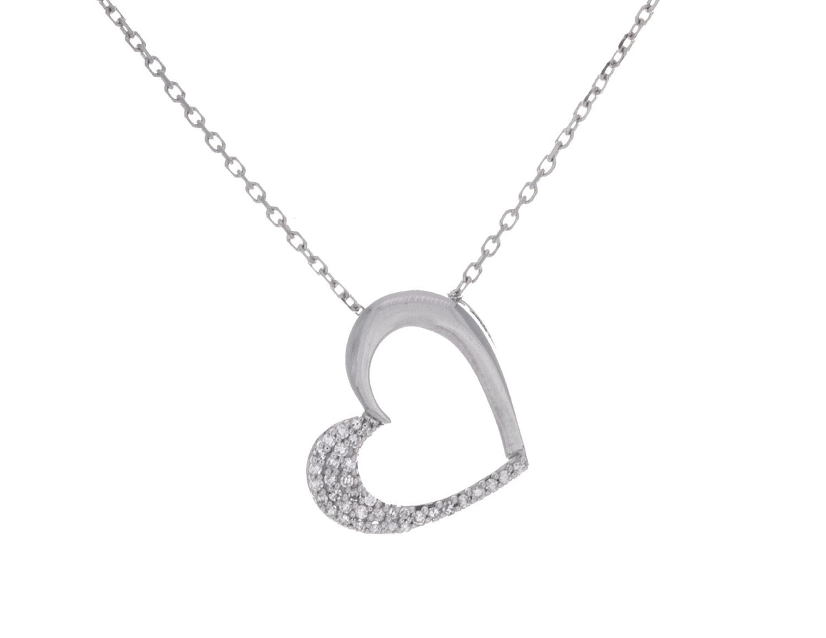 1/10ct. t.w. Diamond Heart Pendant in Sterling Silver