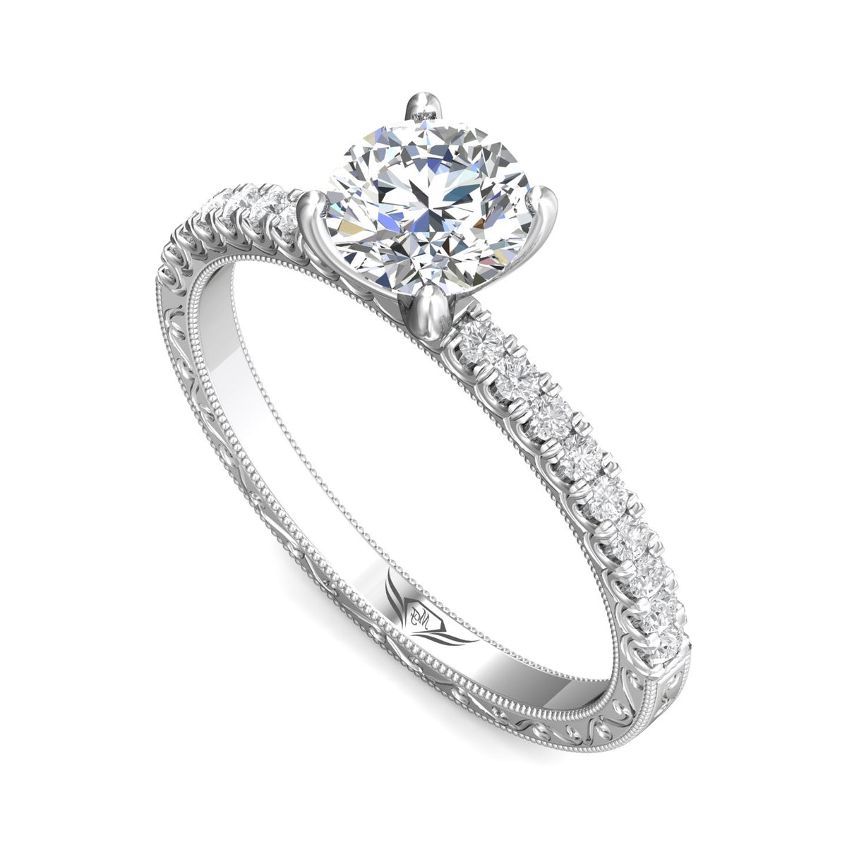 1/5ct. t.w. Diamond Engagement Ring in 14K White Gold