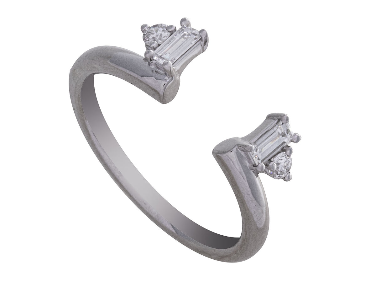 1/4ct. t.w. Diamond Wedding Wrap Ring in 14K White Gold