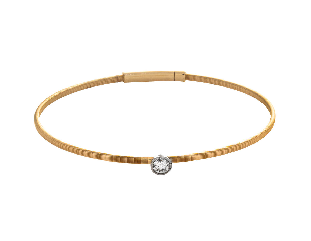 1/3ct. Diamond Flex Bangle Bracelet in 14K Yellow and White Gold