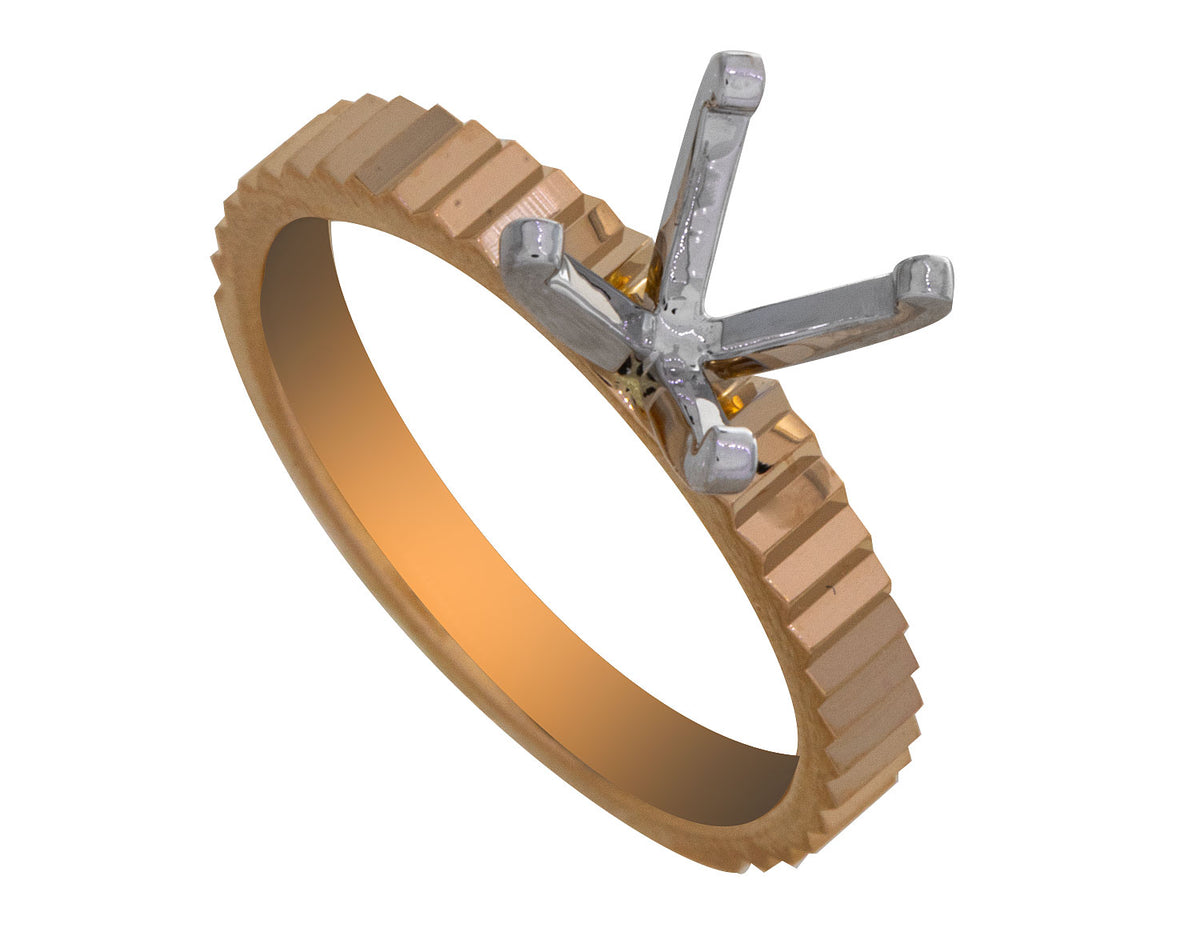 2.8mm Plain Solitaire Engagement Ring in 14K Yellow Gold