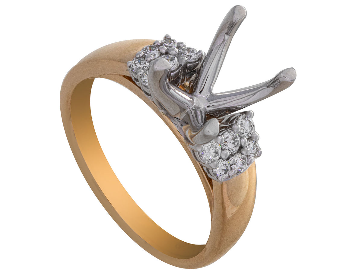 1/4ct. t.w. Diamond Engagement Ring in 14K Yellow and White Gold