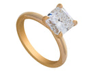 3ct. Cushion Cut Newborn Lab Created Solitaire Diamond Engagement Ring in 14K Yellow Gold