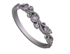 1/10ct. t.w. Vintage Curved Diamond Wedding Ring in 14K White Gold