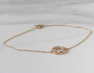 1/10ct. t.w. Diamond Double Circle Bracelet in 14K Yellow Gold