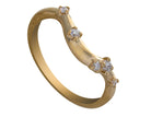 1/6ct. t.w. Curved Diamond Wedding Ring in 14K Yellow Gold