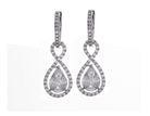 1 2/5ct. t.w. Diamond Drop Huggie Hoop Earrings in 14K White Gold